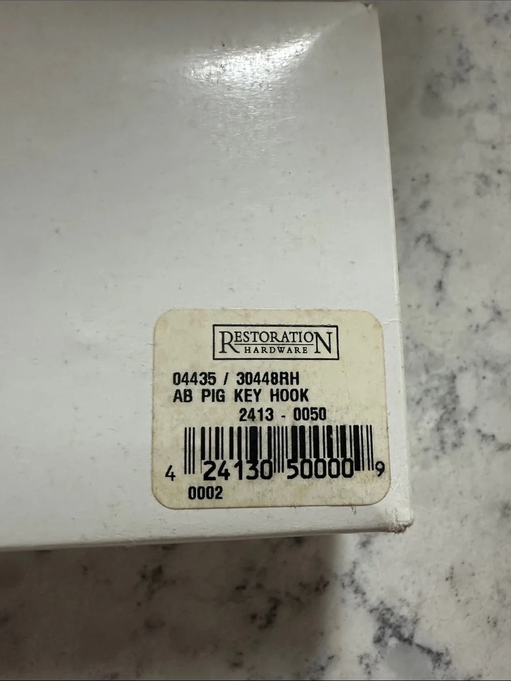 Restoration Hardware Bronze Pig Bottoms Key Hook